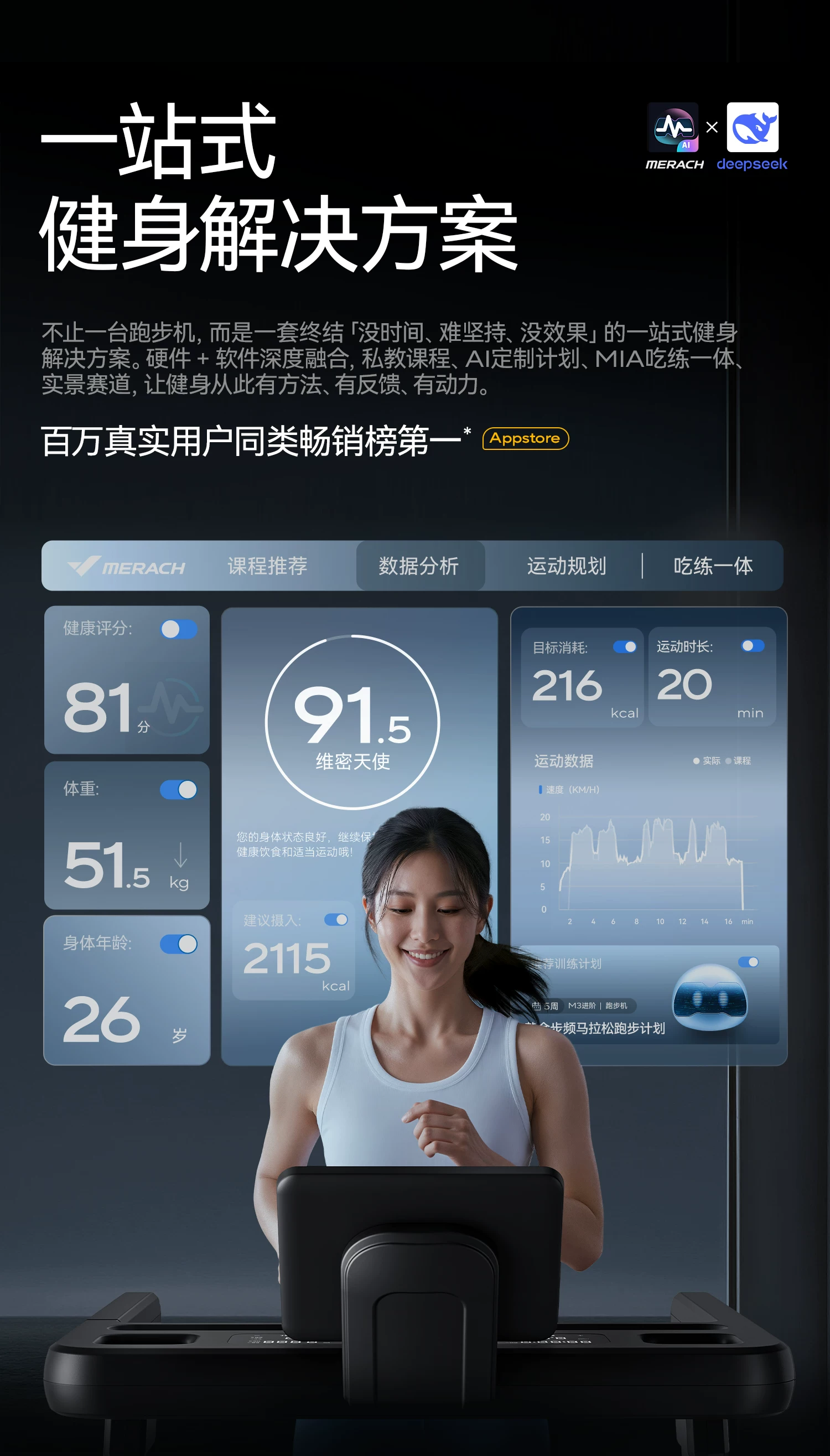 夏思凝同款 麦瑞克护膝跑步机大坡度家用爬坡静音幻影X5Ultra2026 49