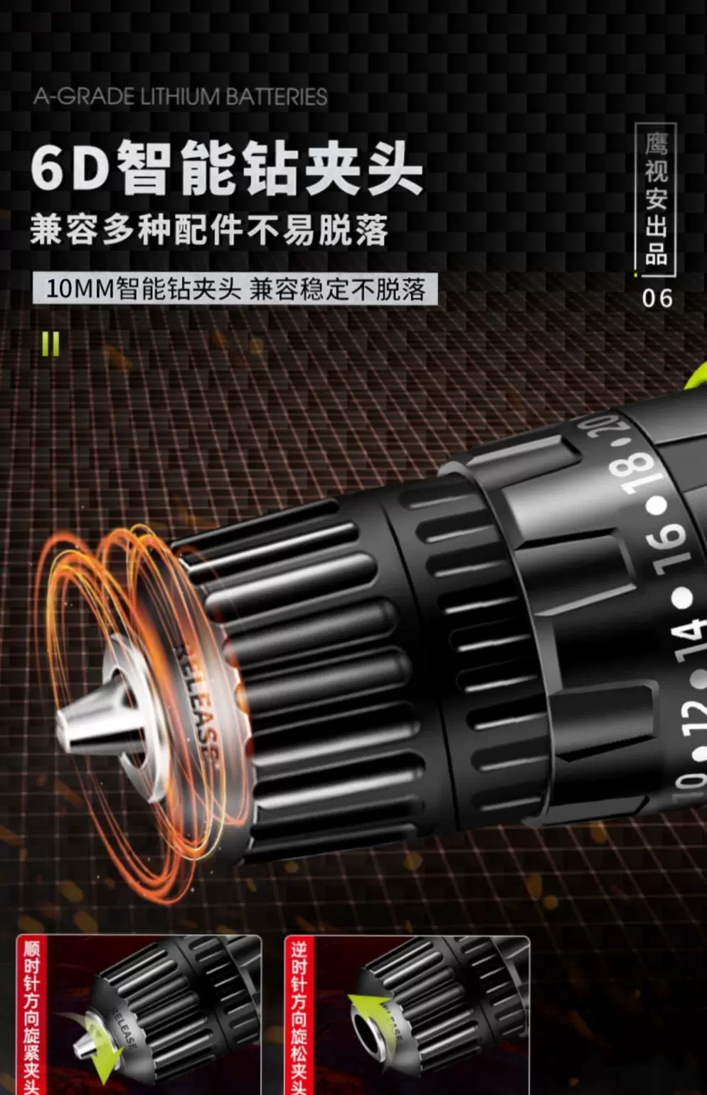 德国打孔带冲击电动电转无绳16V家用充电手钻无线21v手持电批工具 23