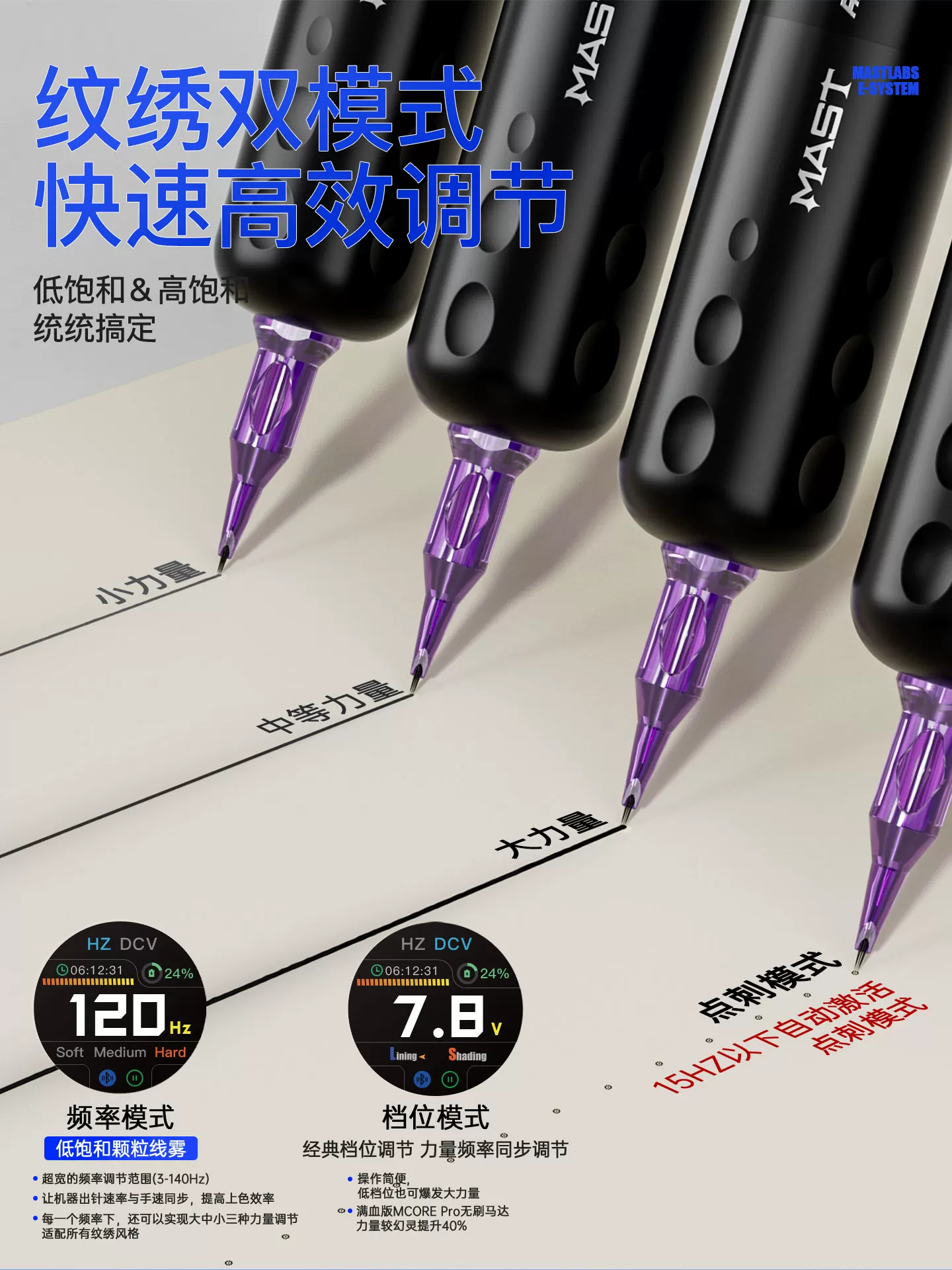 魔侍MAST魔侍幻灵PRO电流仪纹绣机器直驱全抛点刺眉眼唇无线工具 7