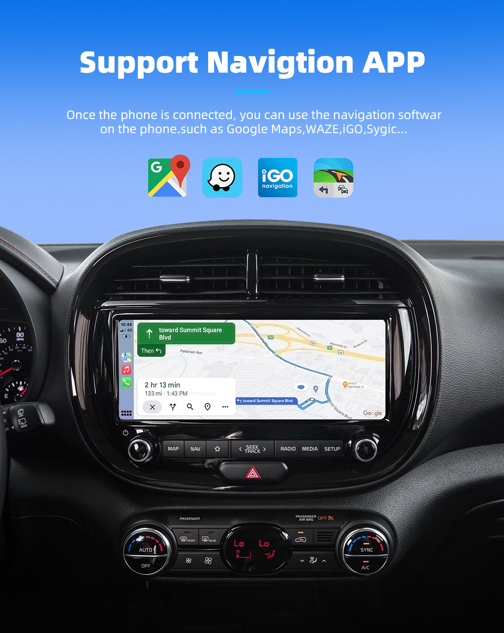 跨境2合1carplay盒子有线转无线Android AUTO适配器车机互联盒子 9