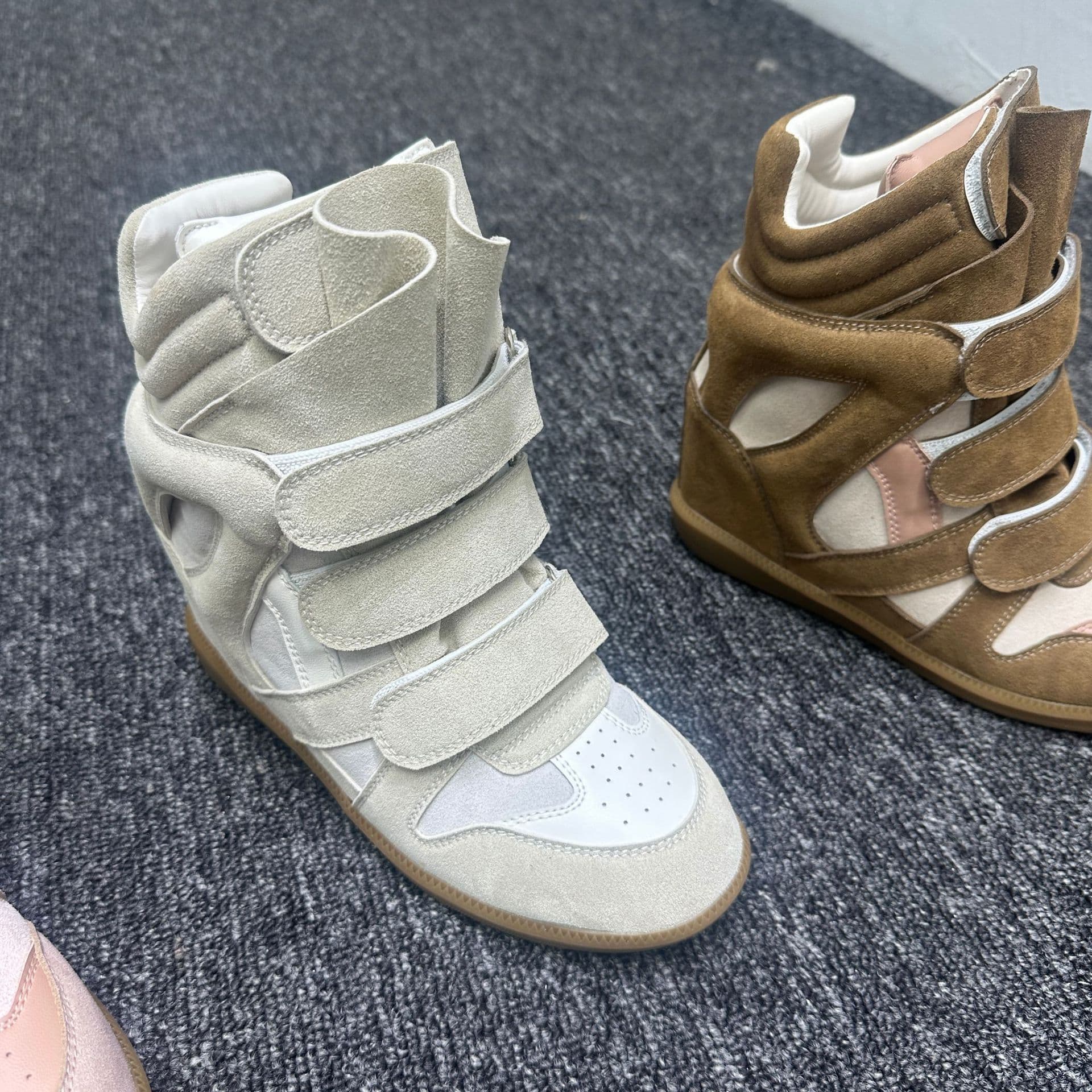 外贸跨境专供欧美街头爆款内增高休闲鞋伊莎贝尔高帮鞋休闲运动鞋 21