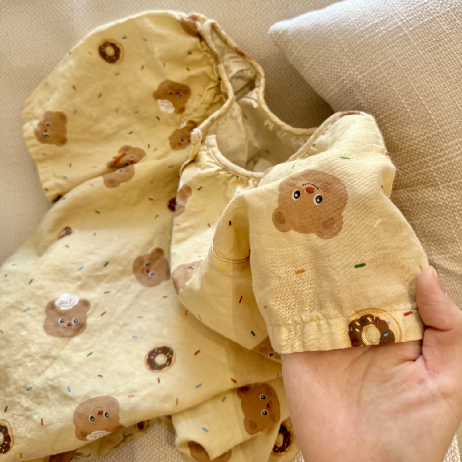 圆领短袖短裤A类全棉双层纱套头睡衣套装家居服纯棉纱布亲肤透气 11