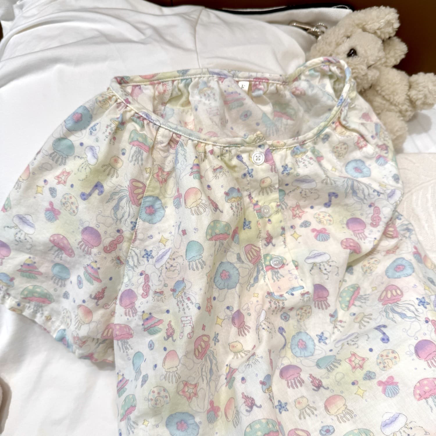 圆领短袖短裤A类全棉双层纱套头睡衣套装家居服纯棉纱布亲肤透气 3