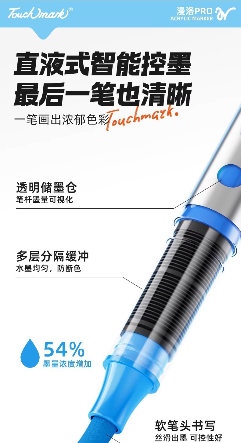 泰驰Touchmark漫洛PRO软头直液式丙烯马克笔24/36/48/60/80/120色 5