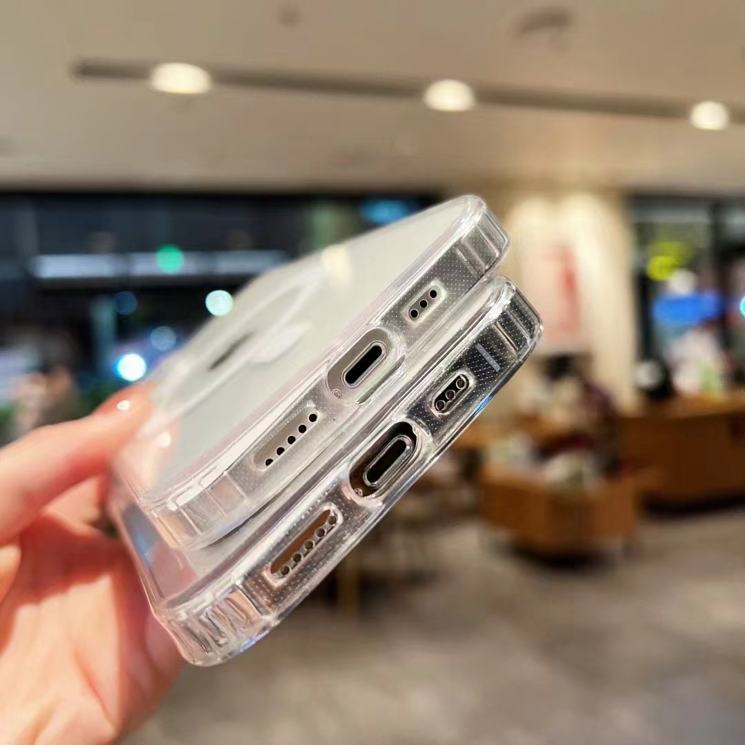适用苹果15 Magsafe磁吸手机壳iPhone14 pro透明无线充保护壳防摔 6
