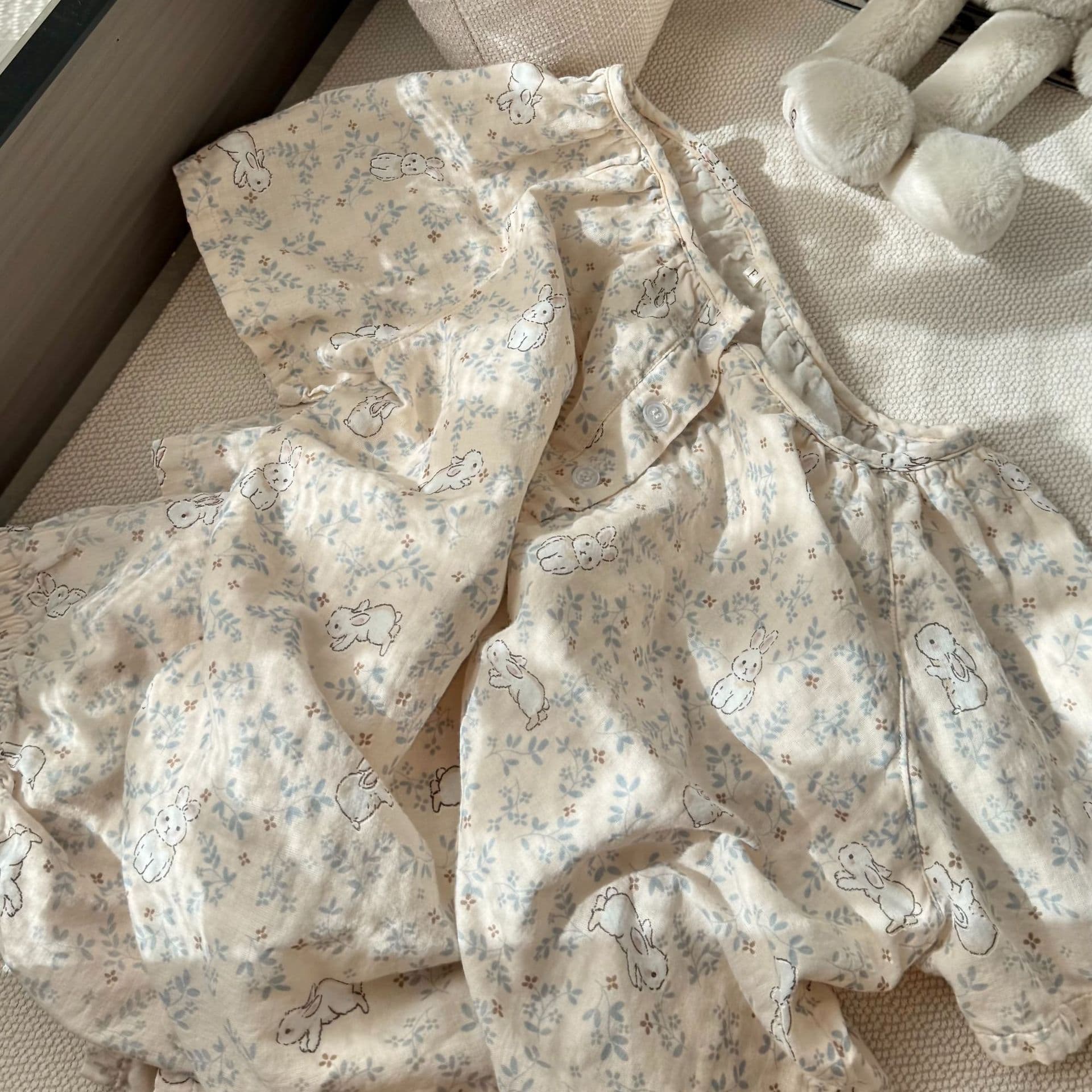圆领短袖短裤A类全棉双层纱套头睡衣套装家居服纯棉纱布亲肤透气 20