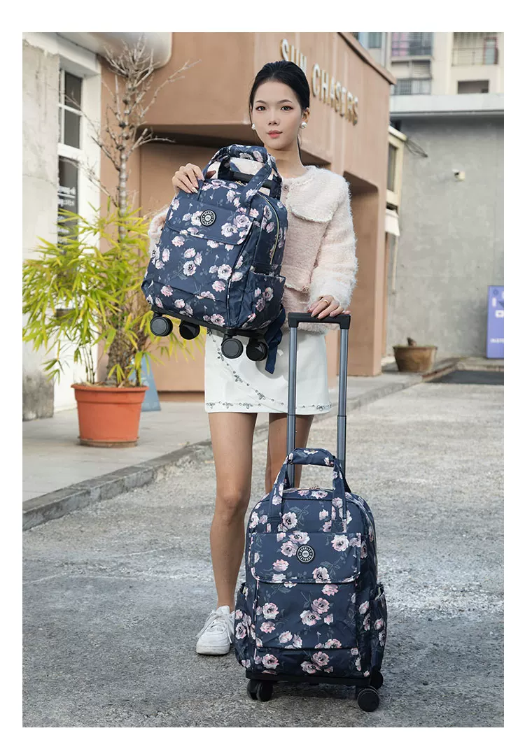 旅行拉杆背包万向轮旅行袋大容量手提行李袋旅行包行李箱包男女 6