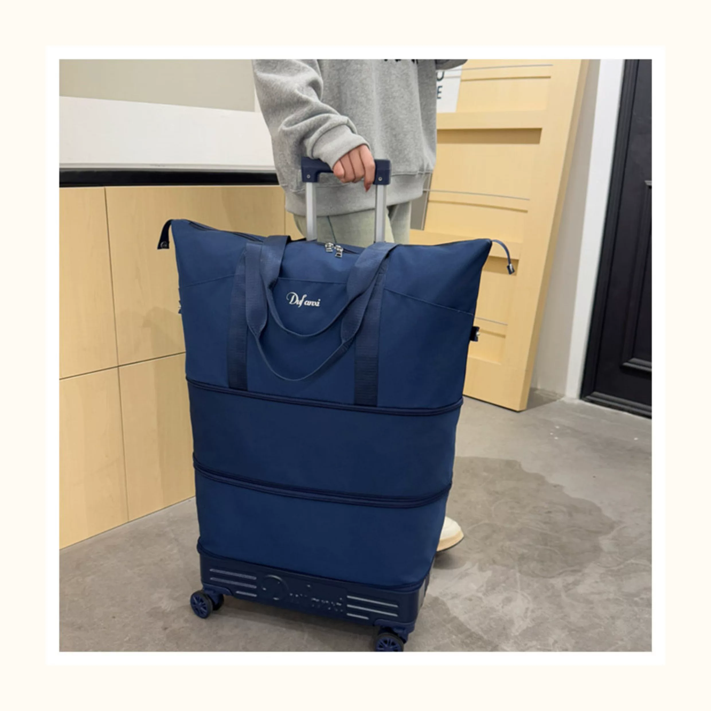 万向轮背拉两用旅行包带拉杆新款行李袋收纳包瑜伽待产出差手提包 41