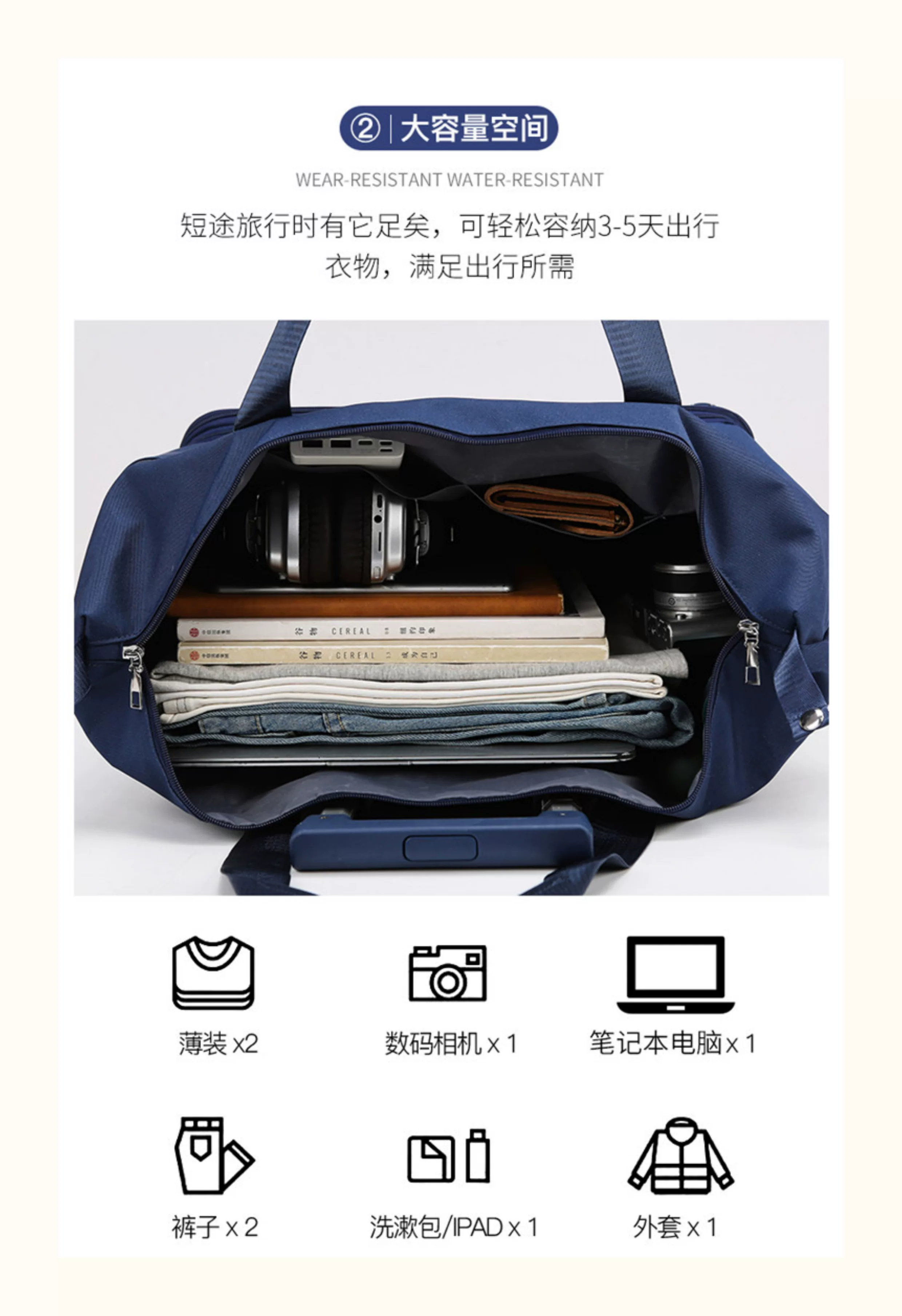 万向轮背拉两用旅行包带拉杆新款行李袋收纳包瑜伽待产出差手提包 9