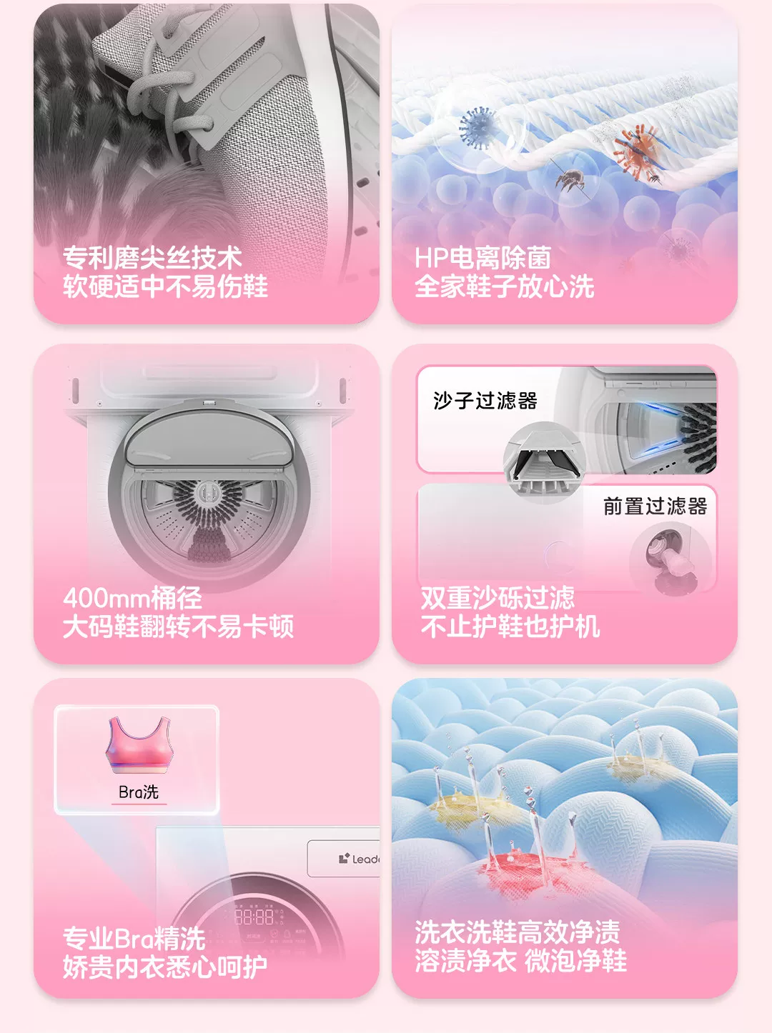海尔懒人三筒洗衣机洗鞋机洗脱套装三桶统帅滚筒ProMax官方旗舰店 8