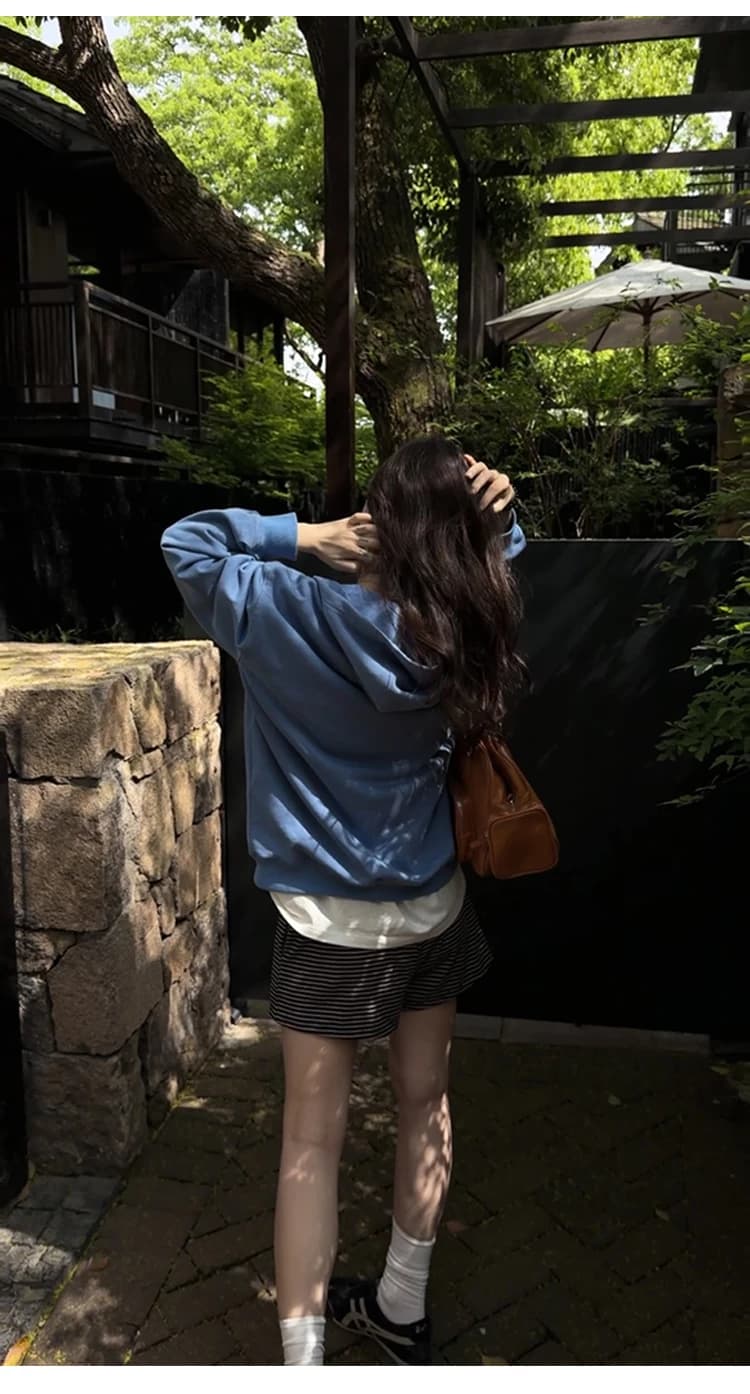 D YANGJUN 2026春季新款抽绳连帽拉链长袖卫衣外套巨好看上衣 25