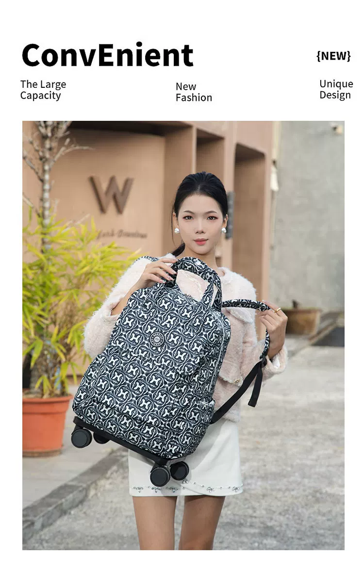 旅行拉杆背包万向轮旅行袋大容量手提行李袋旅行包行李箱包男女 12