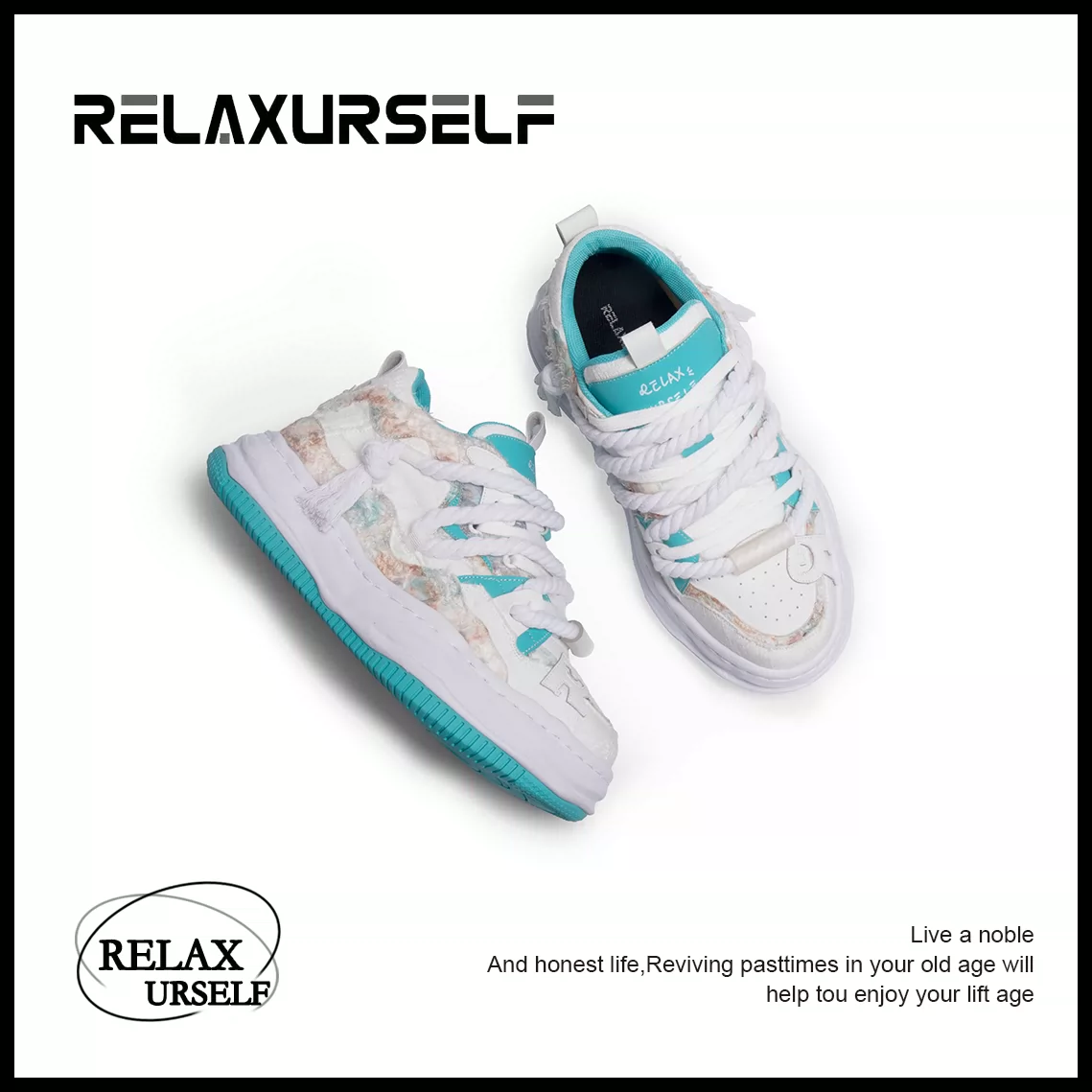 RELAXURSELF情侣隐形增高国潮板鞋品牌休闲时尚百搭男女同款潮鞋 12
