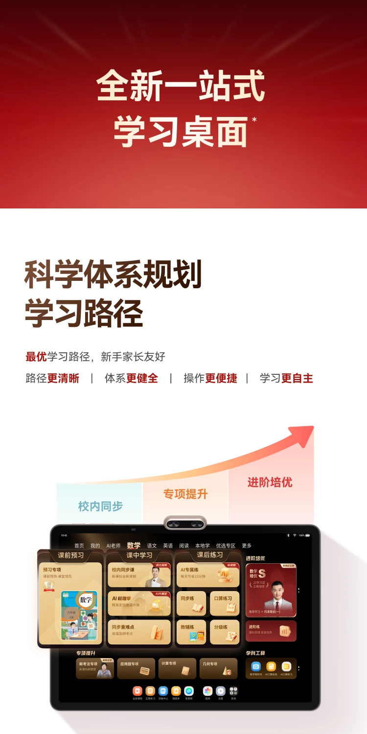 【26年重磅新品】学而思学习机X5pro经典款x5ultra儿童英语学习机智能AI作业辅导小学初中高中通用学生平板 4